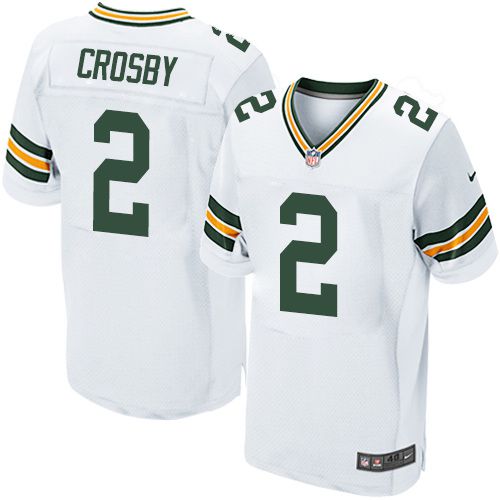 Men Green Bay Packers 2 Mason Crosby Nike White Game NFL Jersey